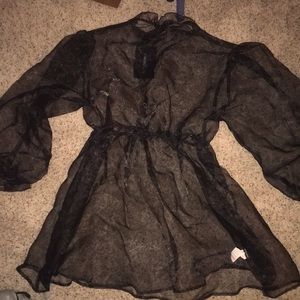 See through black over dress